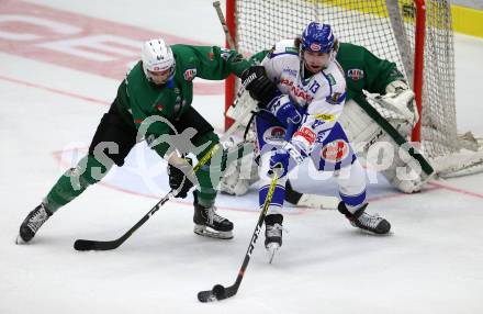 EBEL. Eishockey Bundesliga. Testspiel. EC VSV gegen HDD Olimpija Ljubljana.  Chris Collins, (VSV),  David Planko (Ljubljana). Villach, am 16.8.2019.
Foto: Kuess
www.qspictures.net
---
pressefotos, pressefotografie, kuess, qs, qspictures, sport, bild, bilder, bilddatenbank