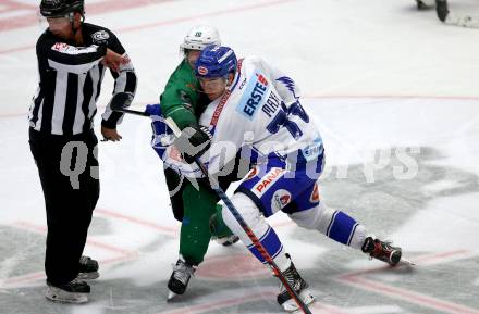 EBEL. Eishockey Bundesliga. Testspiel. EC VSV gegen HDD Olimpija Ljubljana.  Felix Maxa,  (VSV), Ales Music  (Ljubljana). Villach, am 16.8.2019.
Foto: Kuess
www.qspictures.net
---
pressefotos, pressefotografie, kuess, qs, qspictures, sport, bild, bilder, bilddatenbank