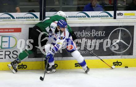 EBEL. Eishockey Bundesliga. Testspiel. EC VSV gegen HDD Olimpija Ljubljana.  Patrick Bjorkstrand, (VSV),  Mark Sever  (Ljubljana). Villach, am 16.8.2019.
Foto: Kuess
www.qspictures.net
---
pressefotos, pressefotografie, kuess, qs, qspictures, sport, bild, bilder, bilddatenbank