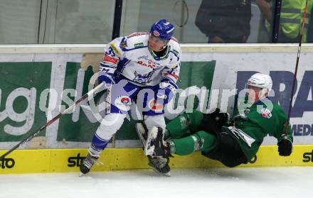 EBEL. Eishockey Bundesliga. Testspiel. EC VSV gegen HDD Olimpija Ljubljana.  Christof Kromp,  (VSV),  Miha Logar (Ljubljana). Villach, am 16.8.2019.
Foto: Kuess
www.qspictures.net
---
pressefotos, pressefotografie, kuess, qs, qspictures, sport, bild, bilder, bilddatenbank