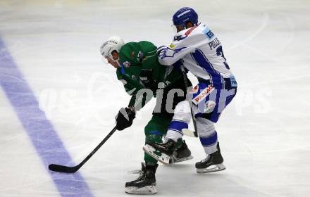 EBEL. Eishockey Bundesliga. Testspiel. EC VSV gegen HDD Olimpija Ljubljana.  Jerry Pollastrone,  (VSV),  Anze Ropret (Ljubljana). Villach, am 16.8.2019.
Foto: Kuess
www.qspictures.net
---
pressefotos, pressefotografie, kuess, qs, qspictures, sport, bild, bilder, bilddatenbank