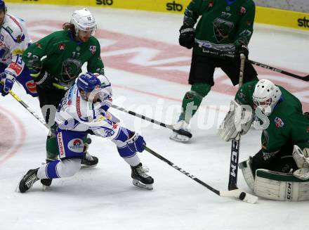 EBEL. Eishockey Bundesliga. Testspiel. EC VSV gegen HDD Olimpija Ljubljana.  Danila Karaban,  (VSV),  Zan Us (Ljubljana). Villach, am 16.8.2019.
Foto: Kuess
www.qspictures.net
---
pressefotos, pressefotografie, kuess, qs, qspictures, sport, bild, bilder, bilddatenbank