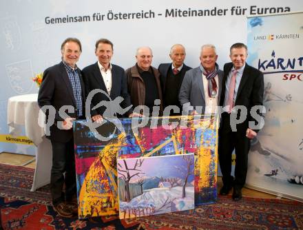 Verabschiedung Karl Schnabl in den Ruhestand. Hans Wallner, Hans Millonig, Franz Wiegele, Baldur Preiml, Sepp Gratzer, Karl Schnabl. Klagenfurt, 1.4.2019.
Foto: Kuess
---
pressefotos, pressefotografie, kuess, qs, qspictures, sport, bild, bilder, bilddatenbank