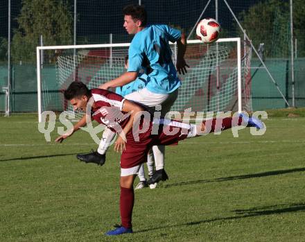 Fussball 1. KLasse C. Metnitztal gegen Launsdorf. Jakob Gabriel Holzer, (Metnitztal), Marcel Lainer  (Launsdorf). Grades, am 18.8.2019.
Foto: Kuess
www.qspictures.net
---
pressefotos, pressefotografie, kuess, qs, qspictures, sport, bild, bilder, bilddatenbank