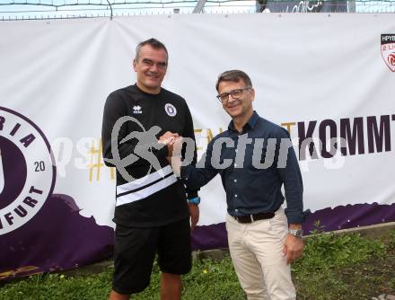 Fussball. 2. Liga. ÂÂSK Austria Klagenfurt. Robert Micheu, Ivica Peric. Klagenfurt, 16.8.2019.
Foto: Kuess
www.qspictures.net
---
pressefotos, pressefotografie, kuess, qs, qspictures, sport, bild, bilder, bilddatenbank