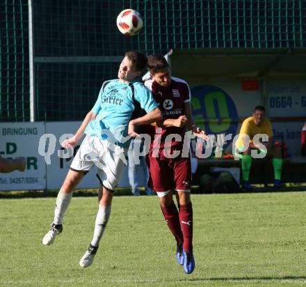 Fussball 1. KLasse C. Metnitztal gegen Launsdorf. Florian Londer,  (Metnitztal), Marcel Lainer (Launsdorf). Grades, am 18.8.2019.
Foto: Kuess
www.qspictures.net
---
pressefotos, pressefotografie, kuess, qs, qspictures, sport, bild, bilder, bilddatenbank