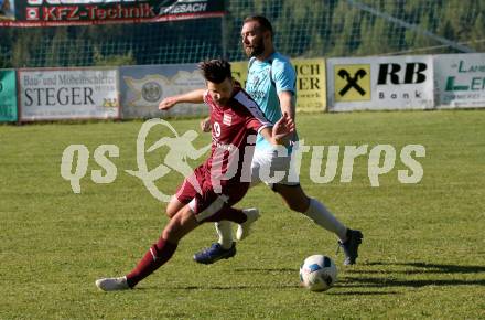 Fussball 1. KLasse C. Metnitztal gegen Launsdorf. Danijel Vukaljovic,  (Metnitztal), Daniel Globotschnig (Launsdorf). Grades, am 18.8.2019.
Foto: Kuess
www.qspictures.net
---
pressefotos, pressefotografie, kuess, qs, qspictures, sport, bild, bilder, bilddatenbank