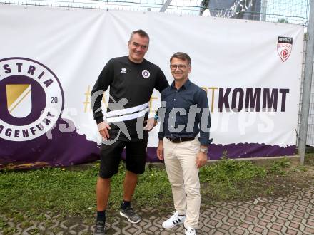 Fussball. 2. Liga. ÂÂSK Austria Klagenfurt. Robert Micheu, Ivica Peric. Klagenfurt, 16.8.2019.
Foto: Kuess
www.qspictures.net
---
pressefotos, pressefotografie, kuess, qs, qspictures, sport, bild, bilder, bilddatenbank