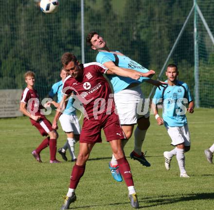 Fussball 1. KLasse C. Metnitztal gegen Launsdorf. Martin Kotulsky,  (Metnitztal), Bernhard Raphael Dolzer (Launsdorf). Grades, am 18.8.2019.
Foto: Kuess
www.qspictures.net
---
pressefotos, pressefotografie, kuess, qs, qspictures, sport, bild, bilder, bilddatenbank