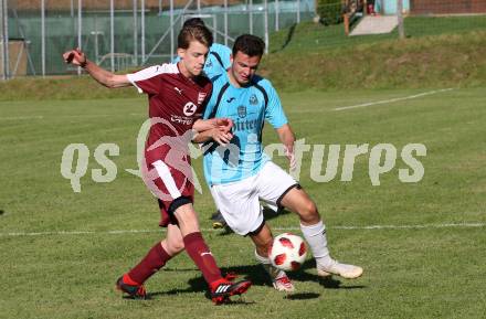 Fussball 1. KLasse C. Metnitztal gegen Launsdorf. Maximilian Dietmar Wurzer,  (Metnitztal), Jan Christoph Waldner (Launsdorf). Grades, am 18.8.2019.
Foto: Kuess
www.qspictures.net
---
pressefotos, pressefotografie, kuess, qs, qspictures, sport, bild, bilder, bilddatenbank