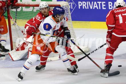 Eishockey, Europa Champions Hockey League.  KAC gegen Tappara Tampere (Finnland).  Daniel Obersteiner,  (KAC), Charles Bertrand  (Tappara Tampere). Klagenfurt, am 29.8.2019.
Foto: Kuess
www.qspictures.net
---
pressefotos, pressefotografie, kuess, qs, qspictures, sport, bild, bilder, bilddatenbank