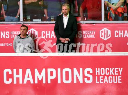 Eishockey, Europa Champions Hockey League.  KAC gegen Tappara Tampere (Finnland). Trainer Petri Matikainen  (KAC). Klagenfurt, am 29.8.2019.
Foto: Kuess
www.qspictures.net
---
pressefotos, pressefotografie, kuess, qs, qspictures, sport, bild, bilder, bilddatenbank