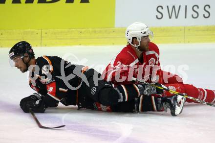Eishockey. CHL. Europa Champions Hockey League.  KAC gegen Frisk Asker (Norwegen). Thomas Hundertpfund,  (KAC), Mikael Dokken  (Frisk Asker). Klagenfurt, am 31.8.2019.
Foto: Kuess
www.qspictures.net
---
pressefotos, pressefotografie, kuess, qs, qspictures, sport, bild, bilder, bilddatenbank