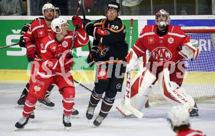 Eishockey. CHL. Europa Champions Hockey League.  KAC gegen Frisk Asker (Norwegen). Clemens Unterweger, Lars Haugen,  (KAC), Anders Bastiansen  (Frisk Asker). Klagenfurt, am 31.8.2019.
Foto: Kuess
www.qspictures.net
---
pressefotos, pressefotografie, kuess, qs, qspictures, sport, bild, bilder, bilddatenbank