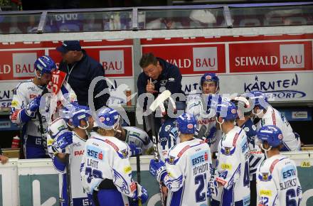 EBEL. Eishockey Bundesliga. EC VSV gegen HCB Suedtirol Alperia.  Trainer AHO Jyrki (VSV). Villach, am 15.9.2019.
Foto: Kuess
www.qspictures.net
---
pressefotos, pressefotografie, kuess, qs, qspictures, sport, bild, bilder, bilddatenbank