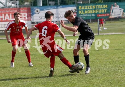 Fussball. Kaerntner Liga. KAC 1909 gegen Koettmannsdorf. Nino Martinak (KAC), Nicolas Manuel Modritz (Koettmannsdorf). Klagenfurt, 14.9.2019.
Foto: Kuess
www.qspictures.net
---
pressefotos, pressefotografie, kuess, qs, qspictures, sport, bild, bilder, bilddatenbank
