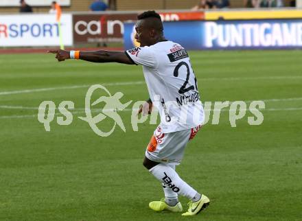 Fussball Bundesliga. RZ Pellets WAC gegen FK Austria Wien. Torjubel Anderson Niangbo (WAC). Wolfsberg, am 15.9.2019.
Foto: Kuess
www.qspictures.net

---
pressefotos, pressefotografie, kuess, qs, qspictures, sport, bild, bilder, bilddatenbank