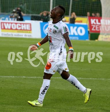 Fussball Bundesliga. RZ Pellets WAC gegen FK Austria Wien. Torjubel Anderson Niangbo (WAC). Wolfsberg, am 15.9.2019.
Foto: Kuess
www.qspictures.net

---
pressefotos, pressefotografie, kuess, qs, qspictures, sport, bild, bilder, bilddatenbank