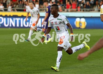 Fussball Bundesliga. RZ Pellets WAC gegen FK Austria Wien. Torjubel Anderson Niangbo (WAC). Wolfsberg, am 15.9.2019.
Foto: Kuess
www.qspictures.net

---
pressefotos, pressefotografie, kuess, qs, qspictures, sport, bild, bilder, bilddatenbank
