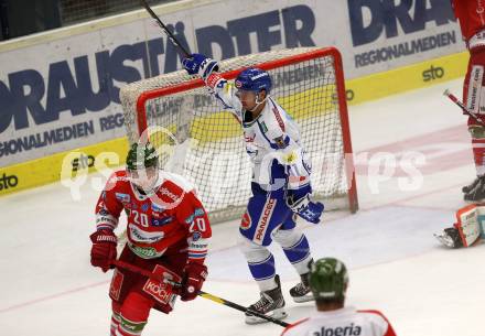 EBEL. Eishockey Bundesliga. EC VSV gegen HCB Suedtirol Alperia. Torjubel Lahoda Alexander  (VSV). Villach, am 15.9.2019.
Foto: Kuess
www.qspictures.net
---
pressefotos, pressefotografie, kuess, qs, qspictures, sport, bild, bilder, bilddatenbank