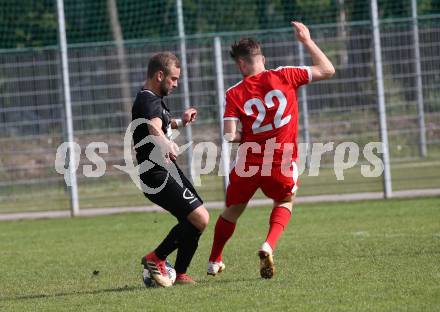 Fussball. Kaerntner Liga. KAC 1909 gegen Koettmannsdorf. Ingo Mailaender (KAC), Martin Trattnig (Koettmannsdorf). Klagenfurt, 14.9.2019.
Foto: Kuess
www.qspictures.net
---
pressefotos, pressefotografie, kuess, qs, qspictures, sport, bild, bilder, bilddatenbank