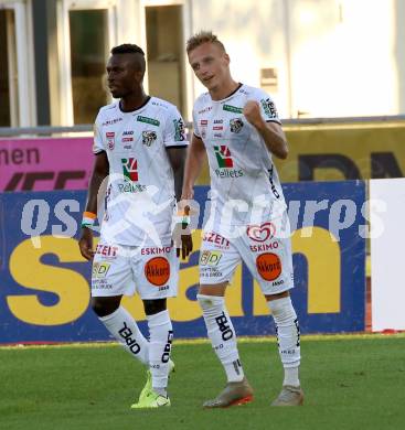 Fussball Bundesliga. RZ Pellets WAC gegen FK Austria Wien. Anderson Niangbo, Marcel Ritzmaier (WAC). Wolfsberg, am 15.9.2019.
Foto: Kuess
www.qspictures.net

---
pressefotos, pressefotografie, kuess, qs, qspictures, sport, bild, bilder, bilddatenbank