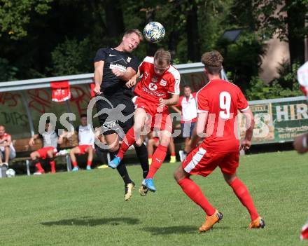 Fussball. Kaerntner Liga. KAC 1909 gegen Koettmannsdorf. Tobias Alexander Schaflechner  (KAC), Michael Jakopitsch (Koettmannsdorf). Klagenfurt, 14.9.2019.
Foto: Kuess
www.qspictures.net
---
pressefotos, pressefotografie, kuess, qs, qspictures, sport, bild, bilder, bilddatenbank
