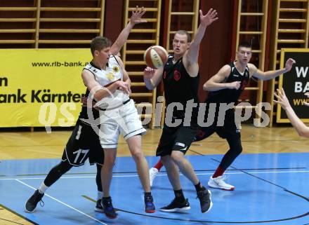 Basketball 2. Bundesliga. Grunddurchgang 1. Runde. Woerthersee Piraten gegen Mistelbach Mustangs. Tevz Ruzic, (Piraten), Ivo Prachar  (Mustangs). Klagenfurt, am 21.9.2019.
Foto: Kuess
www.qspictures.net

---
pressefotos, pressefotografie, kuess, qs, qspictures, sport, bild, bilder, bilddatenbank