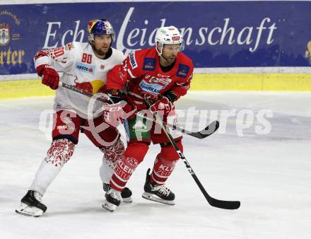 EBEL. Eishockey Bundesliga. KAC gegen	EC Red Bull Salzburg.  Thomas Koch,  (KAC), Alexander Pallestrang (Salzburg). Klagenfurt, am 22.9.2019.
Foto: Kuess
www.qspictures.net

---
pressefotos, pressefotografie, kuess, qs, qspictures, sport, bild, bilder, bilddatenbank