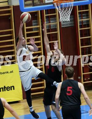 Basketball 2. Bundesliga. Grunddurchgang 1. Runde. Woerthersee Piraten gegen Mistelbach Mustangs. Rade Rodic, (Piraten), Jakub Krakovic  (Mustangs). Klagenfurt, am 21.9.2019.
Foto: Kuess
www.qspictures.net

---
pressefotos, pressefotografie, kuess, qs, qspictures, sport, bild, bilder, bilddatenbank