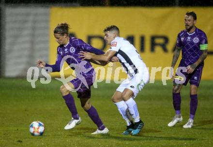 Fussball OEFB-Cup. SK Austria Klagenfurt gegen SK Puntigamer Sturm Graz. Patrick Greil, Philipp Huetter,  (Austria Klagenfurt), Ivan Ljubic (Graz). Klagenfurt, am 25.9.2019.
Foto: Kuess
www.qspictures.net
---
pressefotos, pressefotografie, kuess, qs, qspictures, sport, bild, bilder, bilddatenbank