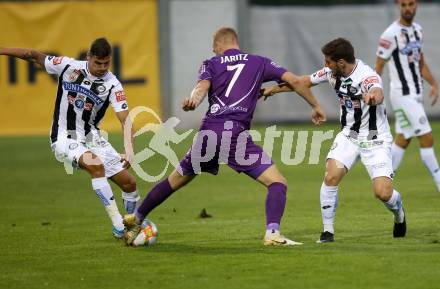 Fussball OEFB-Cup. SK Austria Klagenfurt gegen SK Puntigamer Sturm Graz. Florian Jaritz,  (Austria Klagenfurt), Kiril Despodov, Otari Kiteishvili (Graz). Klagenfurt, am 25.9.2019.
Foto: Kuess
www.qspictures.net
---
pressefotos, pressefotografie, kuess, qs, qspictures, sport, bild, bilder, bilddatenbank