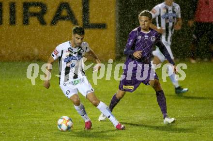 Fussball OEFB-Cup. SK Austria Klagenfurt gegen SK Puntigamer Sturm Graz. Patrick Greil, (Austria Klagenfurt), Juan Maria Dominguez Lamas (Graz). Klagenfurt, am 25.9.2019.
Foto: Kuess
www.qspictures.net
---
pressefotos, pressefotografie, kuess, qs, qspictures, sport, bild, bilder, bilddatenbank