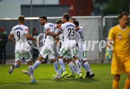 Fussball OEFB-Cup. SK Austria Klagenfurt gegen SK Puntigamer Sturm Graz. Torjubel  (Graz). Klagenfurt, am 25.9.2019.
Foto: Kuess
www.qspictures.net
---
pressefotos, pressefotografie, kuess, qs, qspictures, sport, bild, bilder, bilddatenbank