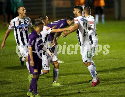 Fussball OEFB-Cup. SK Austria Klagenfurt gegen SK Puntigamer Sturm Graz. Torjubel Juan Maria Dominguez Lamas (Graz). Klagenfurt, am 25.9.2019.
Foto: Kuess
www.qspictures.net
---
pressefotos, pressefotografie, kuess, qs, qspictures, sport, bild, bilder, bilddatenbank