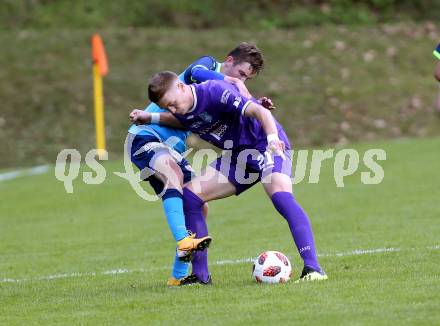 Fussball. 1. Klasse D. Eisenkappel gegem Globasnitz. Matija Smrtnik (Eisenkappel), Jonas Sadjak (Globasnitz). Eisenkappel, 21.9.2019.  
Foto: Kuess
www.qspictures.net
---
pressefotos, pressefotografie, kuess, qs, qspictures, sport, bild, bilder, bilddatenbank