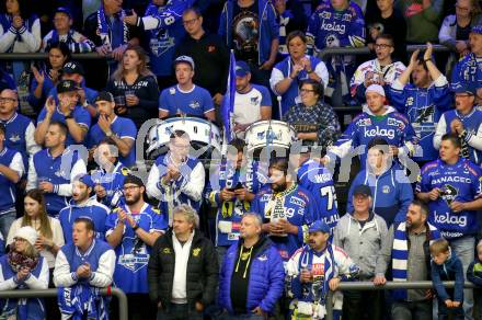 EBEL. Eishockey Bundesliga. EC VSV gegen Hydro Fehervar AV 19.  Fans (VSV). Villach, am 27.9.2019.
Foto: Kuess
www.qspictures.net
---
pressefotos, pressefotografie, kuess, qs, qspictures, sport, bild, bilder, bilddatenbank
