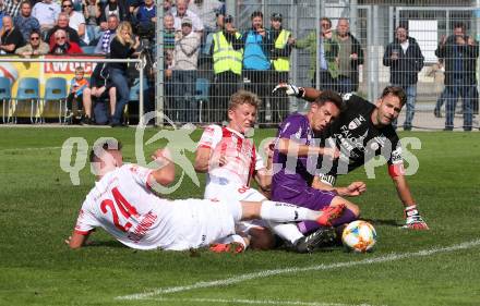 Fussball 2. Liga. SK Austria Klagenfurt gegen SK Vorwaerts Steyr. Oliver Markoutz (Austria Klagenfurt), Mirsad Sulejmanovic, Michael Halbartschlager, Reinhard Grossalber (Vorwaerts Steyr). Klagenfurt, am 29.9.2019.
Foto: Kuess
www.qspictures.net
---
pressefotos, pressefotografie, kuess, qs, qspictures, sport, bild, bilder, bilddatenbank