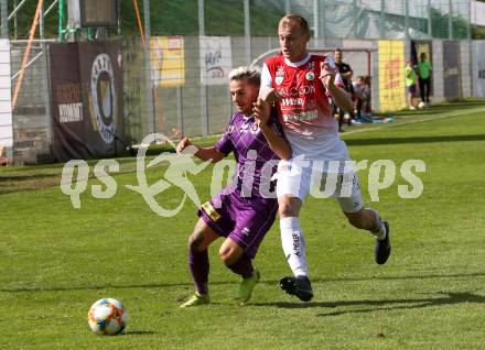 Fussball 2. Liga. SK Austria Klagenfurt gegen SK Vorwaerts Steyr. Okan Aydin,  (Austria Klagenfurt), Josip Martinovic (Vorwaerts Steyr). Klagenfurt, am 29.9.2019.
Foto: Kuess
www.qspictures.net
---
pressefotos, pressefotografie, kuess, qs, qspictures, sport, bild, bilder, bilddatenbank
