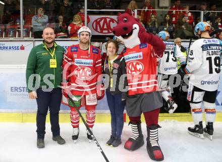 EBEL. Eishockey Bundesliga. KAC gegen	EHC Liwest Black Wings Linz. Antenne Fan Bank. Matthew Neal (KAC). Klagenfurt, am 29.9.2019.
Foto: Kuess
www.qspictures.net

---
pressefotos, pressefotografie, kuess, qs, qspictures, sport, bild, bilder, bilddatenbank