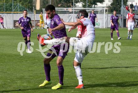 Fussball 2. Liga. SK Austria Klagenfurt gegen SK Vorwaerts Steyr. Darijo Pecirep,  (Austria Klagenfurt), Alberto Prada-Vega (Vorwaerts Steyr). Klagenfurt, am 29.9.2019.
Foto: Kuess
www.qspictures.net
---
pressefotos, pressefotografie, kuess, qs, qspictures, sport, bild, bilder, bilddatenbank