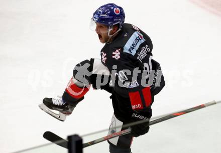 EBEL. Eishockey Bundesliga. EC VSV gegen HC TWK Innsbruck. Torjubel Jesper Thoernberg  (Innsbruck). Villach, am 4.10.2019.
Foto: Kuess
www.qspictures.net
---
pressefotos, pressefotografie, kuess, qs, qspictures, sport, bild, bilder, bilddatenbank
