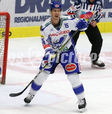 EBEL. Eishockey Bundesliga. EC VSV gegen HC TWK Innsbruck. Brodie Reid  (VSV). Villach, am 4.10.2019.
Foto: Kuess
www.qspictures.net
---
pressefotos, pressefotografie, kuess, qs, qspictures, sport, bild, bilder, bilddatenbank