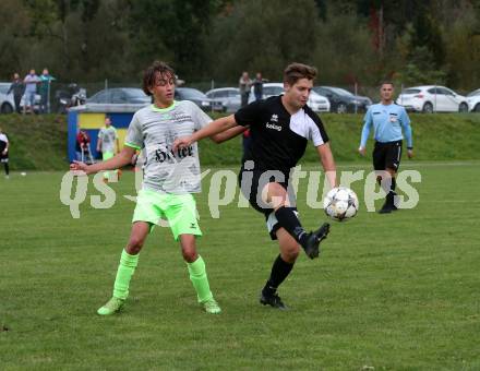 Fussball. 2. Klasse C. Gurk gegen Soerg. Thomas Harald Monay (Gurk),  Florian Thomas Friedrich Knierlinger (Soerg). Gurk, 28.9.2019.
Foto: Kuess
www.qspictures.net
---
pressefotos, pressefotografie, kuess, qs, qspictures, sport, bild, bilder, bilddatenbank