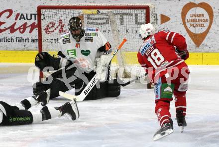 EBEL. Eishockey Bundesliga. KAC gegen	Moser Medical Graz99ers. Thomas Koch,  (KAC), Cristopher Nihlstorp (Graz). Klagenfurt, am 6.10.2019.
Foto: Kuess
www.qspictures.net

---
pressefotos, pressefotografie, kuess, qs, qspictures, sport, bild, bilder, bilddatenbank