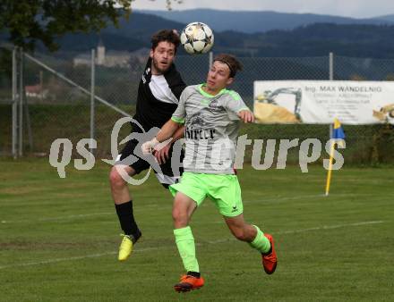 Fussball. 2. Klasse C. Gurk gegen Soerg. Josef Landsmann (Gurk), Georg Franz Koechl (Soerg). Gurk, 28.9.2019.
Foto: Kuess
www.qspictures.net
---
pressefotos, pressefotografie, kuess, qs, qspictures, sport, bild, bilder, bilddatenbank
