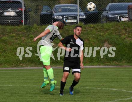 Fussball. 2. Klasse C. Gurk gegen Soerg. Alexander Walter Klingbacher  (Gurk), Raphael Prenter (Soerg). Gurk, 28.9.2019.
Foto: Kuess
www.qspictures.net
---
pressefotos, pressefotografie, kuess, qs, qspictures, sport, bild, bilder, bilddatenbank
