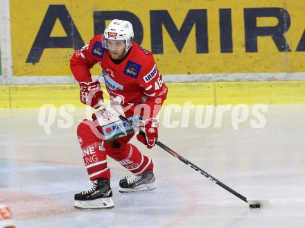 EBEL. Eishockey Bundesliga. KAC gegen	Moser Medical Graz99ers. Johannes Bischhofberger (KAC). Klagenfurt, am 6.10.2019.
Foto: Kuess
www.qspictures.net

---
pressefotos, pressefotografie, kuess, qs, qspictures, sport, bild, bilder, bilddatenbank