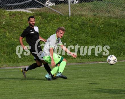 Fussball. 2. Klasse C. Gurk gegen Soerg. Moritz Thomas Lassnig (Gurk),  Denis Sahitaj (Soerg). Gurk, 28.9.2019.
Foto: Kuess
www.qspictures.net
---
pressefotos, pressefotografie, kuess, qs, qspictures, sport, bild, bilder, bilddatenbank