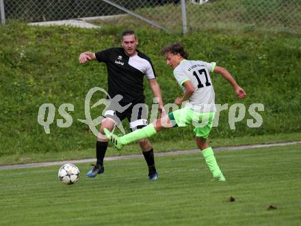 Fussball. 2. Klasse C. Gurk gegen Soerg. Thomas Harald Monay (Gurk),  Raphael Prenter (Soerg). Gurk, 28.9.2019.
Foto: Kuess
www.qspictures.net
---
pressefotos, pressefotografie, kuess, qs, qspictures, sport, bild, bilder, bilddatenbank